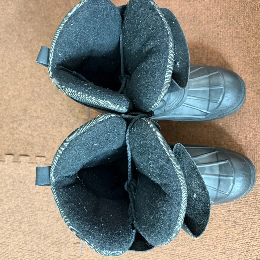 Baffin Altimate Mens Winter Boots Black Leather Insulated Snow Made in Canada 8